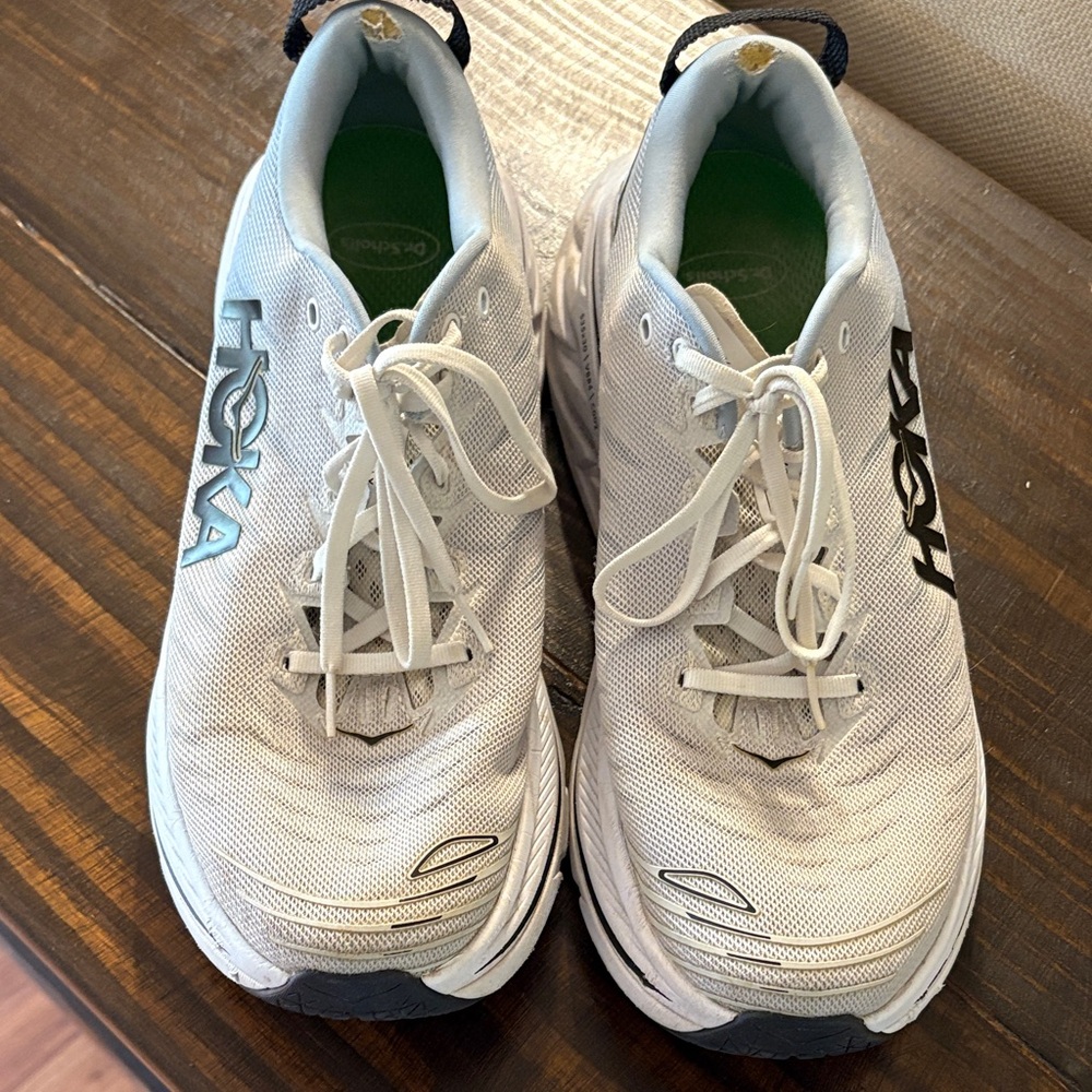 HOKA One One Bondi X Pale Blue / White Mens Running Workout Athletic Shoes